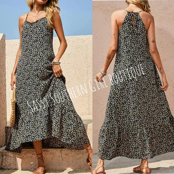 Sassy Southern Girl Boutique | Dresses | Boho Black Floral Flowy Maxi Dress | Poshmark Sassy Southern Girl Boutique | Dresses | Boho Black Floral Flowy Maxi Dress | Poshmark